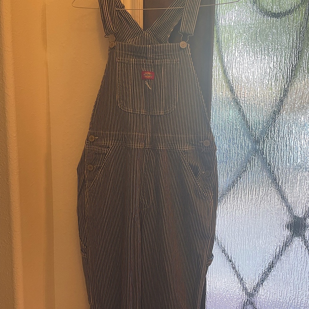 Dickies striped overalls Size M.